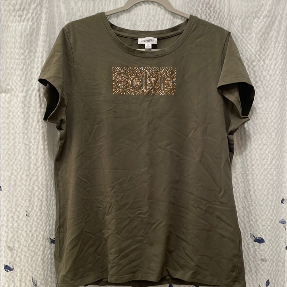 Calvin Klein Olive Green Women's Top